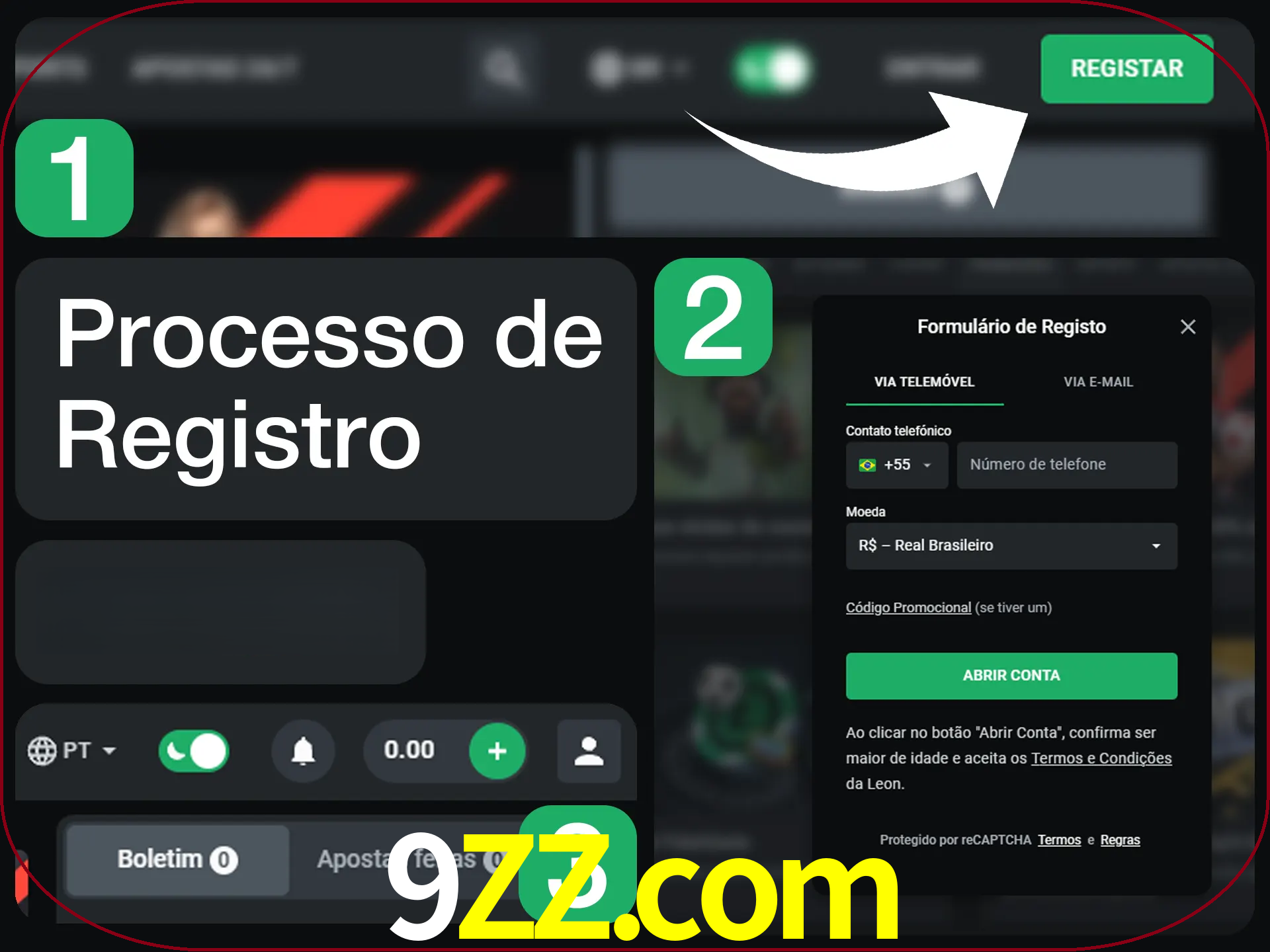 O processo de registro na LeonBet é simples.